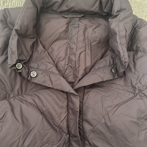 Add Down 8 brown snap front goose down zip pocket vest good pre owned condition - Picture 6 of 9